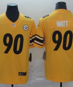 Nike Steelers #90 T. J. Watt Gold Stitched NFL Limited Inverted Legend Jersey