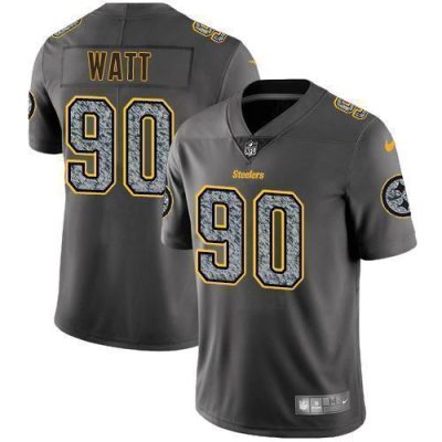 Nike Steelers #90 T. J. Watt Gray Static Stitched NFL Vapor Untouchable Limited Jersey