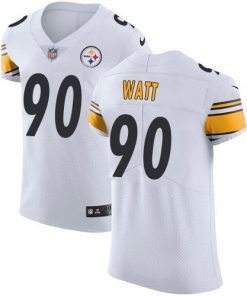 Nike Steelers #90 T. J. Watt White Stitched NFL Vapor Untouchable Elite Jersey