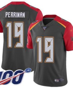 Nike Tampa Bay Buccaneers #19 Breshad Perriman Gray Stitched NFL Limited Inverted Legend 100th Season Jersey