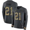 Nike Tampa Bay Buccaneers #21 Justin Evans Anthracite Salute to Service Stitched NFL Limited Therma Long Sleeve Jersey