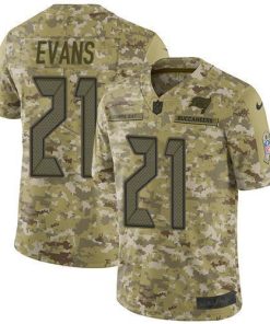 Nike Tampa Bay Buccaneers #21 Justin Evans Camo Stitched NFL Limited 2018 Salute To Service Jersey
