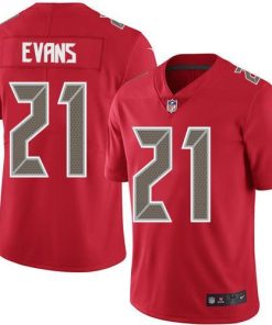 Nike Tampa Bay Buccaneers #21 Justin Evans Red Stitched NFL Limited Rush Jersey