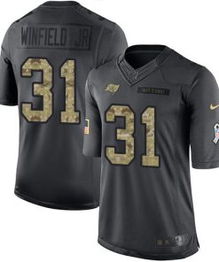 Nike Tampa Bay Buccaneers #31 Antoine Winfield Jr. Black Stitched NFL Limited 2016 Salute to Service Jersey