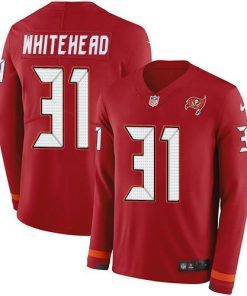 Nike Tampa Bay Buccaneers #31 Jordan Whitehead Red Team Color Stitched NFL Limited Therma Long Sleeve Jersey