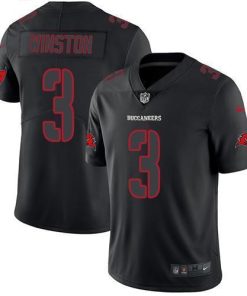 Nike Tampa Bay Buccaneers #3 Jameis Winston Black Stitched NFL Limited Rush Impact Jersey