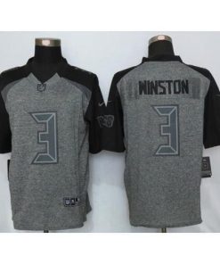 Nike Tampa Bay Buccaneers #3 Jameis Winston Gray Stitched NFL Limited Gridiron Gray Jersey