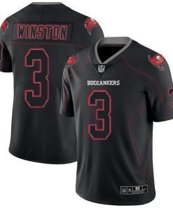 Nike Tampa Bay Buccaneers #3 Jameis Winston Lights Out Black Stitched NFL Limited Rush Jersey