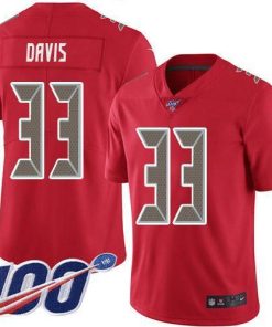 Nike Tampa Bay Buccaneers #33 Carlton Davis III Red Stitched NFL Limited Rush 100th Season Jersey