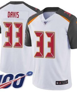 Nike Tampa Bay Buccaneers #33 Carlton Davis III White Stitched NFL 100th Season Vapor Limited Jersey