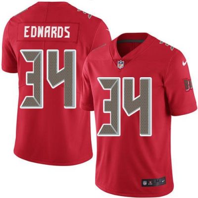 Nike Tampa Bay Buccaneers #34 Mike Edwards Red Stitched NFL Limited Rush Jersey