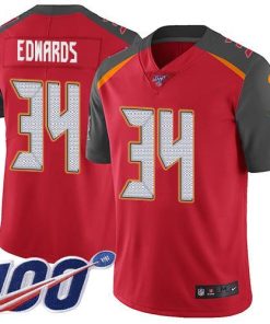 Nike Tampa Bay Buccaneers #34 Mike Edwards Red Team Color Stitched NFL 100th Season Vapor Untouchable Limited Jersey
