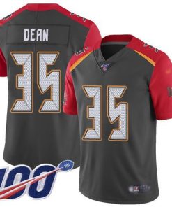Nike Tampa Bay Buccaneers #35 Jamel Dean Gray Stitched NFL Limited Inverted Legend 100th Season Jersey