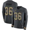 Nike Tampa Bay Buccaneers #36 M.J. Stewart Anthracite Salute to Service Stitched NFL Limited Therma Long Sleeve Jersey