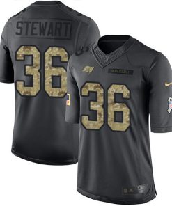 Nike Tampa Bay Buccaneers #36 M.J. Stewart Black Stitched NFL Limited 2016 Salute to Service Jersey