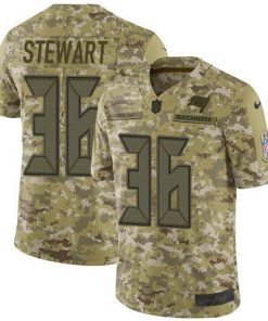 Nike Tampa Bay Buccaneers #36 M.J. Stewart Camo Stitched NFL Limited 2018 Salute To Service Jersey