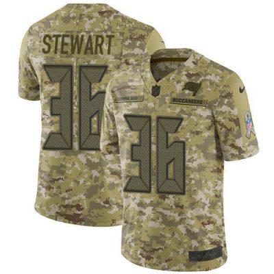 Nike Tampa Bay Buccaneers #36 M.J. Stewart Camo Stitched NFL Limited 2018 Salute To Service Jersey