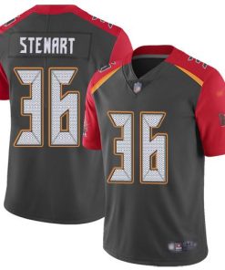 Nike Tampa Bay Buccaneers #36 M.J. Stewart Gray Stitched NFL Limited Inverted Legend Jersey