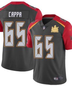 Nike Tampa Bay Buccaneers #65 Alex Cappa Gray Super Bowl LV Champions Patch Stitched NFL Limited Inverted Legend Jersey