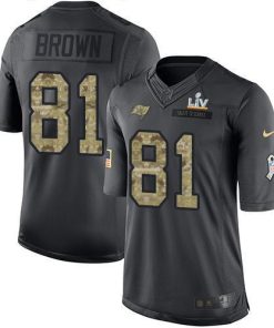 Nike Tampa Bay Buccaneers #81 Antonio Brown Black Super Bowl LV Bound Stitched NFL Limited 2016 Salute to Service Jersey
