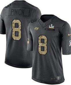 Nike Tampa Bay Buccaneers #8 Bradley Pinion Black Super Bowl LV Bound Stitched NFL Limited 2016 Salute to Service Jersey