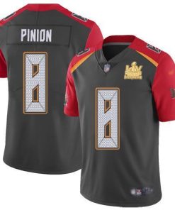 Nike Tampa Bay Buccaneers #8 Bradley Pinion Gray Super Bowl LV Champions Patch Stitched NFL Limited Inverted Legend Jersey