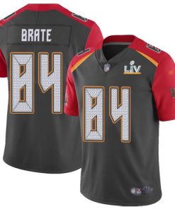 Nike Tampa Bay Buccaneers #84 Cameron Brate Gray Super Bowl LV Bound Stitched NFL Limited Inverted Legend Jersey