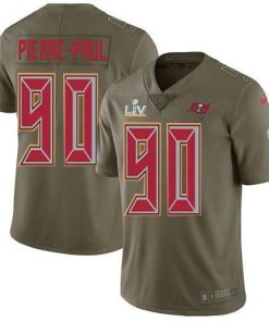 Nike Tampa Bay Buccaneers #90 Jason Pierre-Paul Olive Super Bowl LV Bound Stitched NFL Limited 2017 Salute To Service Jersey