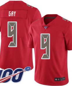 Nike Tampa Bay Buccaneers #9 Matt Gay Red Stitched NFL Limited Rush 100th Season Jersey