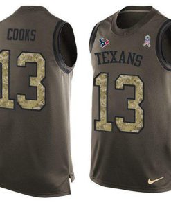 Nike Texans #13 Brandin Cooks Green Stitched NFL Limited Salute To Service Tank Top Jersey