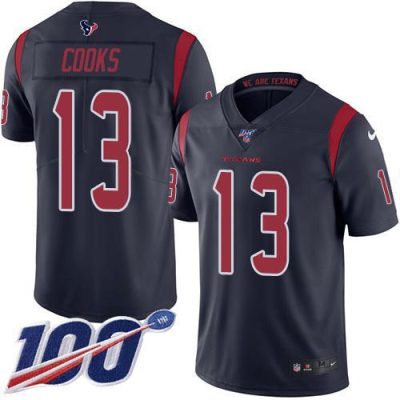 Nike Texans #13 Brandin Cooks Navy Blue Stitched NFL Limited Rush 100th Season Jersey