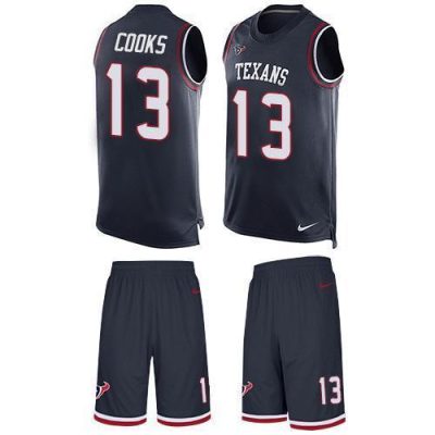 Nike Texans #13 Brandin Cooks Navy Blue Team Color Stitched NFL Limited Tank Top Suit Jersey