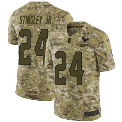 Nike Texans #24 Derek Stingley Jr. Camo Stitched NFL Limited 2018 Salute To Service Jersey