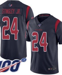 Nike Texans #24 Derek Stingley Jr. Navy Blue Stitched NFL Limited Rush 100th Season Jersey