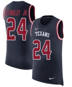 Nike Texans #24 Derek Stingley Jr. Navy Blue Team Color Stitched NFL Limited Rush Tank Top Jersey