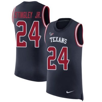 Nike Texans #24 Derek Stingley Jr. Navy Blue Team Color Stitched NFL Limited Rush Tank Top Jersey