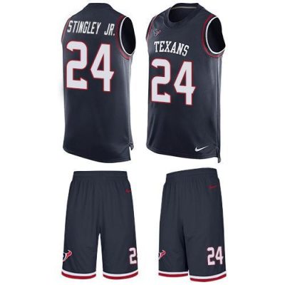 Nike Texans #24 Derek Stingley Jr. Navy Blue Team Color Stitched NFL Limited Tank Top Suit Jersey