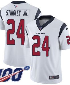 Nike Texans #24 Derek Stingley Jr. White Stitched NFL 100th Season Vapor Untouchable Limited Jersey