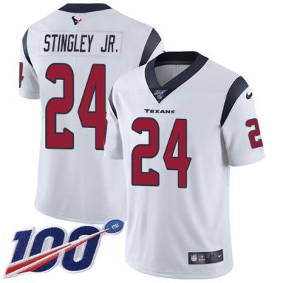 Nike Texans #24 Derek Stingley Jr. White Stitched NFL 100th Season Vapor Untouchable Limited Jersey