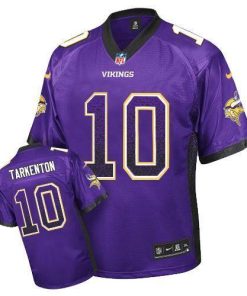 Nike Vikings #10 Fran Tarkenton Purple Team Color Stitched NFL Elite Drift Fashion Jersey