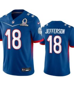 Nike Vikings #18 Justin Jefferson NFL 2022 NFC Pro Bowl Game Jersey Royal