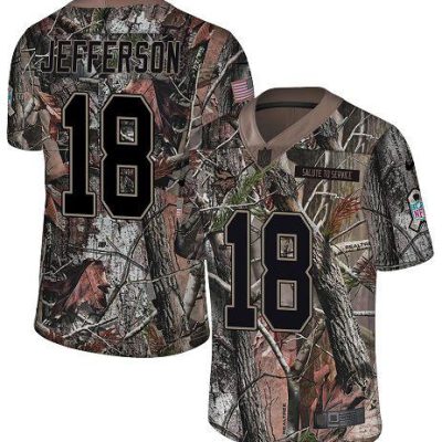 Nike Vikings #18 Justin Jefferson Camo Stitched NFL Limited Rush Realtree Jersey