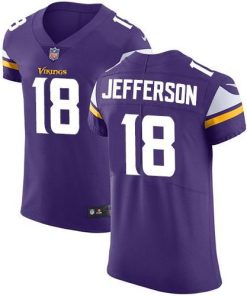 Nike Vikings #18 Justin Jefferson Purple Team Color Stitched NFL Vapor Untouchable Elite Jersey