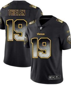 Nike Vikings #19 Adam Thielen Black Stitched NFL Vapor Untouchable Limited Smoke Fashion Jersey