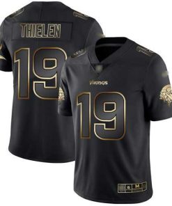 Nike Vikings #19 Adam Thielen Black/Gold Stitched NFL Vapor Untouchable Limited Jersey