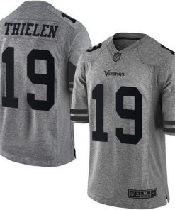 Nike Vikings #19 Adam Thielen Gray Stitched NFL Limited Gridiron Gray Jersey