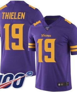 Nike Vikings #19 Adam Thielen Purple Stitched NFL Limited Rush 100th Season Jersey