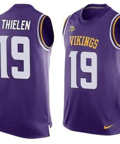 Nike Vikings #19 Adam Thielen Purple Team Color Stitched NFL Limited Tank Top Jersey