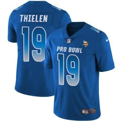 Nike Vikings #19 Adam Thielen Royal Stitched NFL Limited NFC 2019 Pro Bowl Jersey
