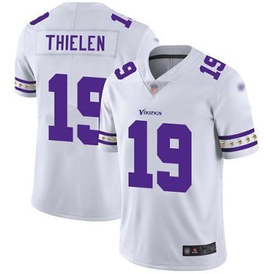 Nike Vikings #19 Adam Thielen White Stitched NFL Limited Team Logo Fashion Jersey